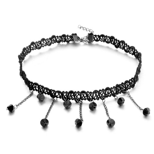 VETEMENTS Collana gotica girocollo fiori rosa vintage decorazioni collo vintage