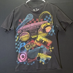 Anchorblue T-Shirt Herren Medium Schwarz Cassette Tape Boombox Lautsprecher Retro " - Bild 1 von 6