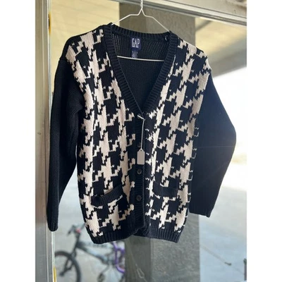 Cárdigan suéter vintage años 80 Gap niños pata de gallo talla grande Foto 1 de 3