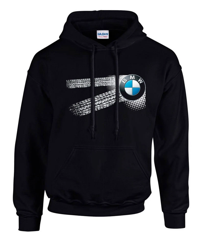 BMW Auto Logo Car Hoodie Hooded Sweatshirt Black -3602 - Image 1 of 2