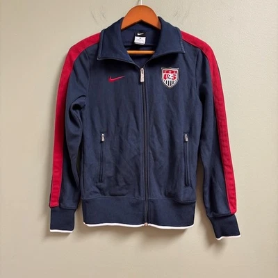 Nike Hombres Fútbol EE. UU. Cremallera Completa Chaqueta Talla M Atleta Entrenamiento Ropa Activa Equipo EE. UU. Foto 1 de 4