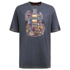 Duke Mens D555 Stockport Guitar T-Shirt DC553 - Picture 1 of 3