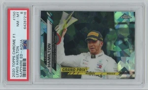 Lewis Hamilton 2020 Topps cromo Fórmula 1 zafiro #150 33/99 PSA 8 MERCEDES - Imagen 1 de 3
