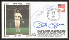 Pete Rose Autograph First Day Cover FDC Gateway Cachet 3631 Hits Signed Twice
