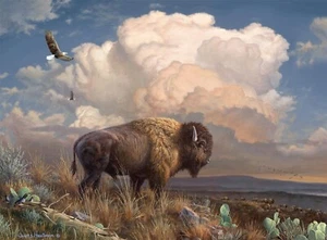 Hautman Brothers Majestic Bison puzzle 1000 pezzi per adulti impegnativo - Foto 1 di 5