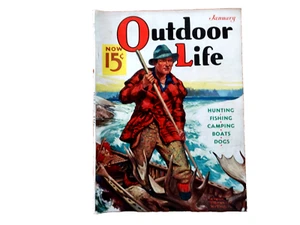 Outdoor Life – January 1937 – Canoeing Back to Camp - Picture 1 of 13