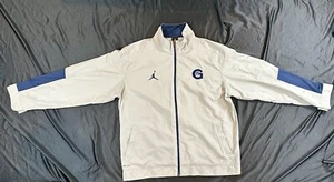 Giacca a vento vintage Georgetown Hoyas uomo XL grigia Jordan basket zip - Foto 1 di 12