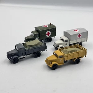 Colección Coches (4 Piezas) Transporte Herido y Logística 1940-1945 escala 1/87 (H0) - Imagen 1 de 10