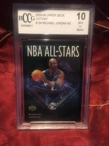 2003-04 UPPER DECK VICTORY MICHAEL JORDAN 134 WIZARDS BCCG 10 PSA BGS - Picture 1 of 2
