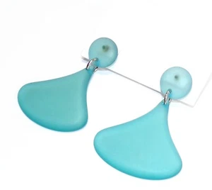 Pendientes Sobral Sortido Único Azul Escarcha Colgante Lágrima Hechos por Artista Post - Imagen 1 de 5