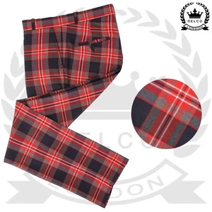 Pantalones Relco Sta Prensa Estilo Tartán Cuadros Mod Golf Manténgase Presionado Prest Retro - Imagen 1 de 6