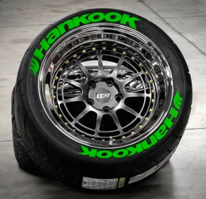 Tire Lettering Fits Hankook Decal Stickers 1.25" SET for 15"-22"FAST SHIP Green - Picture 1 of 2