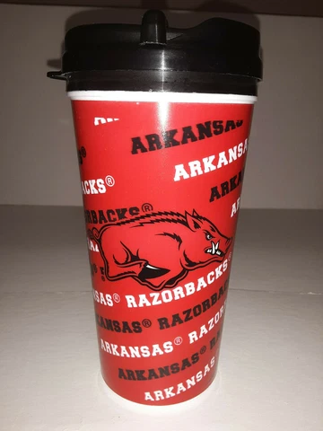Arkansas Razorbacks 16oz Tumbler with Spill Proof Twist Lid ( Set of Two ) Cover