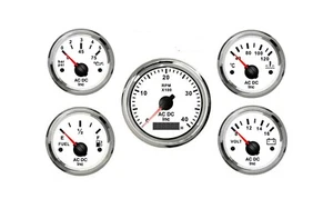 Set of 5 Gauges RPM,Coolant Temperature,oil pressure,Fuel gauge - Picture 1 of 2