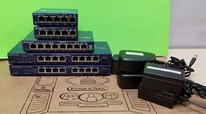 Mix Lot! NETGEAR Gigabit Ethernet Switches (FS108,FS105,GS108&DS108) #J1701 - Picture 1 of 3