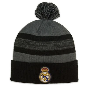 2024 Real Madrid C.F. Official Licensed Soccer Beanie - Black with Grey Line - Picture 1 of 4