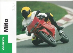 Cagiva Mito 125 amarillo rojo edición especial Lucky Explorer folleto original - Imagen 1 de 4