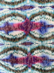 3.6M Ikat Print on Polyester Viscose Devore Jersey Dressmaking Fabric - Picture 1 of 2