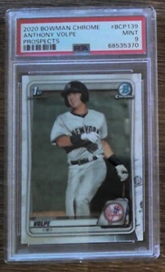 Novato Anthony Volpe 2020 Bowman Chrome Prospects New York Yankees PSA 9 como nuevo - Imagen 1 de 2