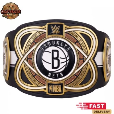 Brooklyn Nets Legacy Wrestling Championship Replica Title Belt Adults 2mm Brass - Image 1 of 4