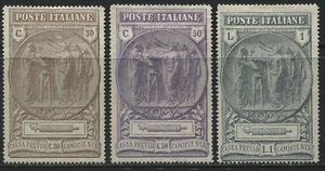 Italy 1923 Fascist set of 3 Semi-postals unused no gum - Picture 1 of 1