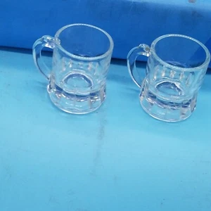 Vintage Federal Mini Beer Mug Shot Glasses or Toothpick Holders SET of 2 - Picture 1 of 6