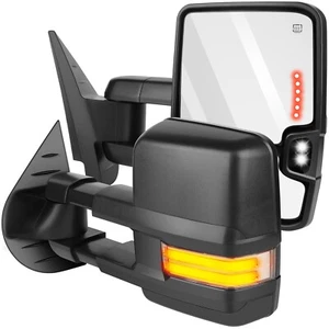 Power Heated Tow Mirrors LED Signal For 07-13 Chevy Silverado 1500 2500HD 3500 - Imagen 1 de 11