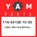 F1n-641Db-10-00 Yamaha Label, Warning Battery F1n641db1000, New Genuine Oem Part