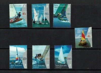 Nueva Zelanda: 1999, Yachting, Juego MNH + Hoja Miniatura y Autoadhesivo Foto 1 de 2