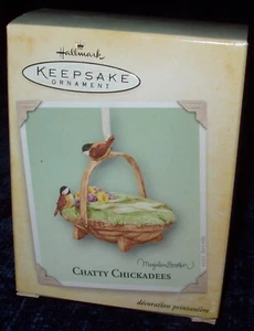 2004 Hallmark Marjolein Bastin CHATTY CHICKADEES Nature's Sketchbook Ornament - Picture 1 of 4
