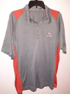 Coors Light Men’s Large Gray / Orange Golf Polo 3-button Short Sleeve Shirt Top - Picture 1 of 3