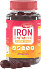 Iron & Vitamin C - Vegan Chewable Gummies - Sugar Free Ferrous Sulfate Iron | He