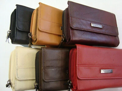 TOP BRAND NEW Cowhide Leather Women Ladies Purse Wallet with Double Credit Cards Section