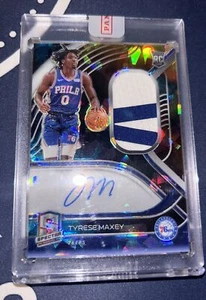 Tarjeta de novato Spectra Tyrese Maxey Astral Prizm RPA 2020-21 parche de reliquia automático/35 - Imagen 1 de 4