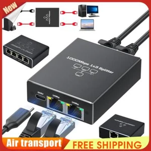 1 To 2/1 To 3/ 1 To 4 LAN Splitter 1000Mbps Network Splitter Internet Splitter U - Photo 1/21