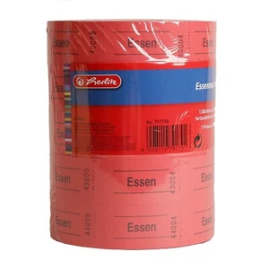 5x Bon-Rolle Herlitz 5000x Essensmarken Manger Marque de Valeur Bon Bons Arraché - Photo 1/1