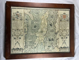 Antique Illustrated 1595 MEDIEVAL MAP of THE ISLE OF MAN - Picture 1 of 10