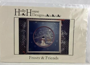Holly House Frosty & Friend Cross Stitch Pattern 117 Stitches W x 108 L Snowman - Picture 1 of 6