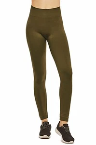 Women's Fleece Lined Leggings Plus Size 2XL Olive - Picture 1 of 2