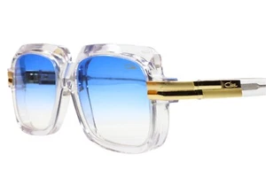Cazal 607/3 Crystal Clear Gold Blue Gradient Legends Limited Edition Sunglasses - Picture 1 of 10