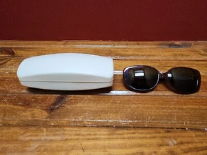 Anne Klein AK7038 603 Women's Black Burgundy Sunglasses With Ivory Case VGC - Picture 1 of 8