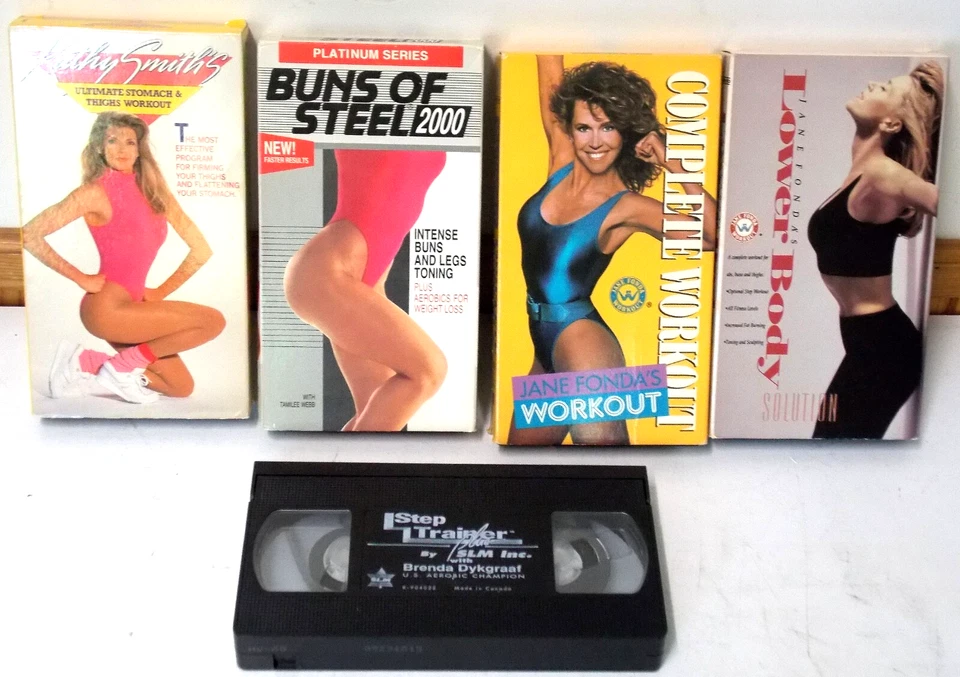 Vintage Exercise Videos VHS Jane Fonda, Kathy Smith, Brenda Dykgraaf - Image 1 of 1