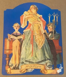 Vintage Christmas Norman Rockwell Holy Night Die Cut 1983 14" X 11" CPC NOS! - Picture 1 of 2