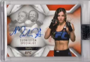 MIESHA TATE 2020 TOPPS UFC STRIKING SIGNATURES ORANGE AUTO #13/50 **CUPCAKE** - Picture 1 of 2