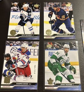 2023-24 UPPER DECK SERIES 1 UD EXCLUSIVES 5 CARD LOT TAVARES KAKKO KANE /100 NHL