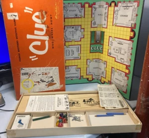 VINTAGE Clue Board Game Parker Brothers 1949-1950 Board Game - READ - Picture 1 of 9