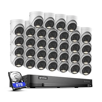 ANNKE 32CH 3K Lite DVR 5MP AI Color Night Security Camera System Audio Recording - Image 1 of 4
