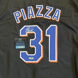 Maglia firmata Mike Piazza NY Mets autografo #31 certificato di autenticità - Foto 1 di 7