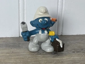 Vintage Peyo 1983 Handy Smurf PVC Figure - Picture 1 of 5