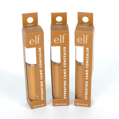 3 elf Hydrating Camo Concealer Deep Olive Full Coverage Satin Finish NEW 84837 - Image 1 of 4